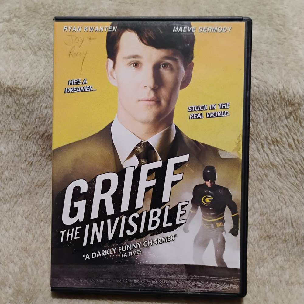 Griff The Invisible DVD Ryan Kwanten Superhero Rom-Com Indie Movie